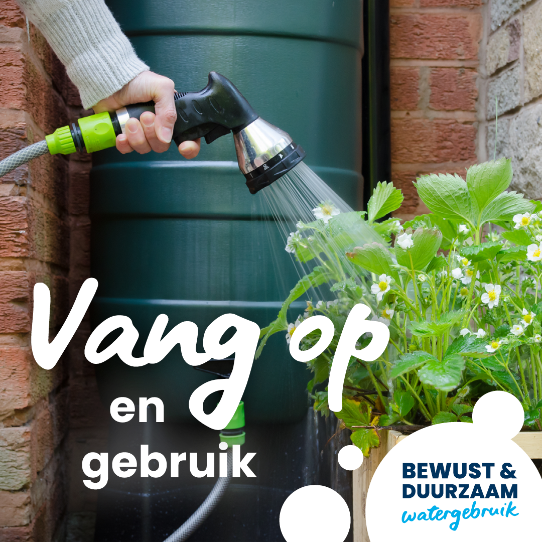 Vang regenwater op voor het besproeien van de tuin