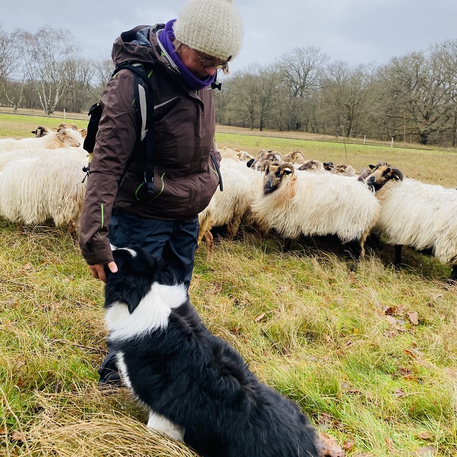 Judith Prins en haar herdershond